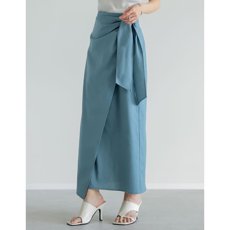 [新色追加][低身長サイズ有]コットンリネンラップ風スカート | Re:EDIT | 詳細画像9 