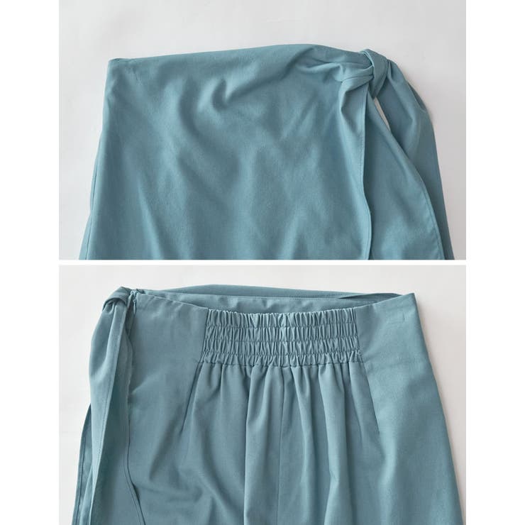 [新色追加][低身長サイズ有]コットンリネンラップ風スカート | Re:EDIT | 詳細画像35 