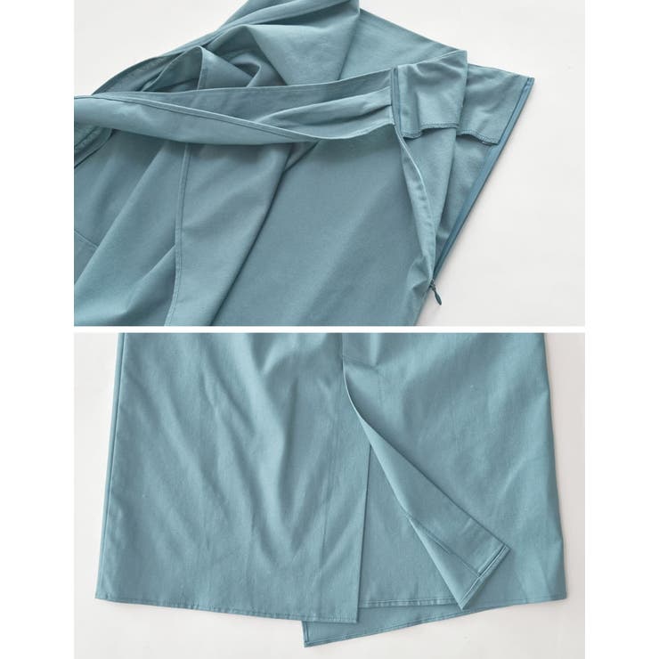 [新色追加][低身長サイズ有]コットンリネンラップ風スカート | Re:EDIT | 詳細画像36 