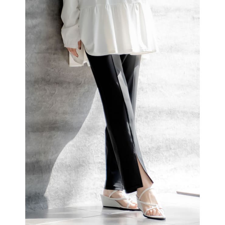 スリットブラック(534) | [UVカット][接触冷感][速乾][水陸両用][DAILY SWIM][低身長 … | Re:EDIT