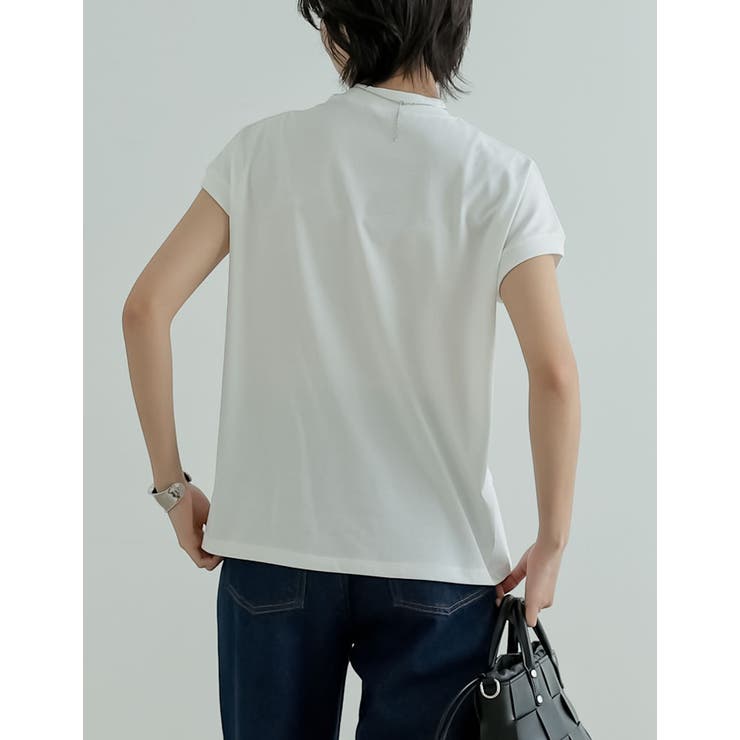 モックネックフレンチスリーブ Tシャツ[品番：GS000021528]｜Re:EDIT（リエディ）のレディースファッション通販｜SHOPLIST（ショップリスト）