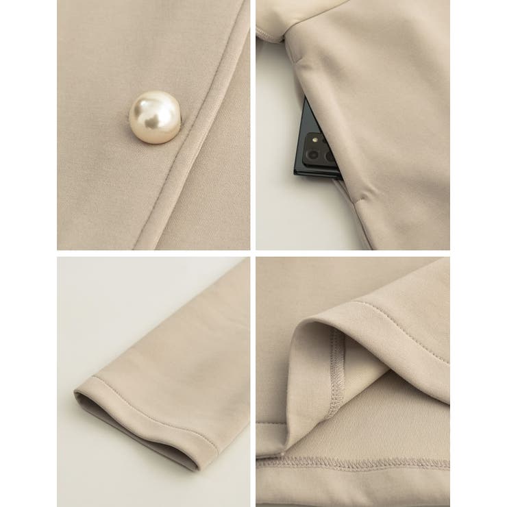 パールモチーフボタンフリルダンボールブルゾン | Re:EDIT | 詳細画像22 