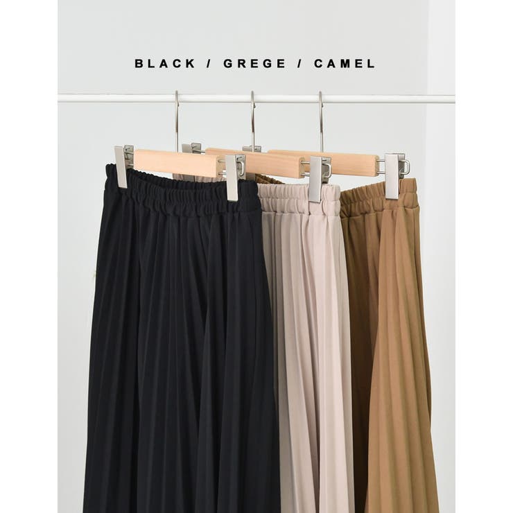 [低身長サイズ有]カットジョーゼットダブルプリーツスカート | Re:EDIT | 詳細画像2 