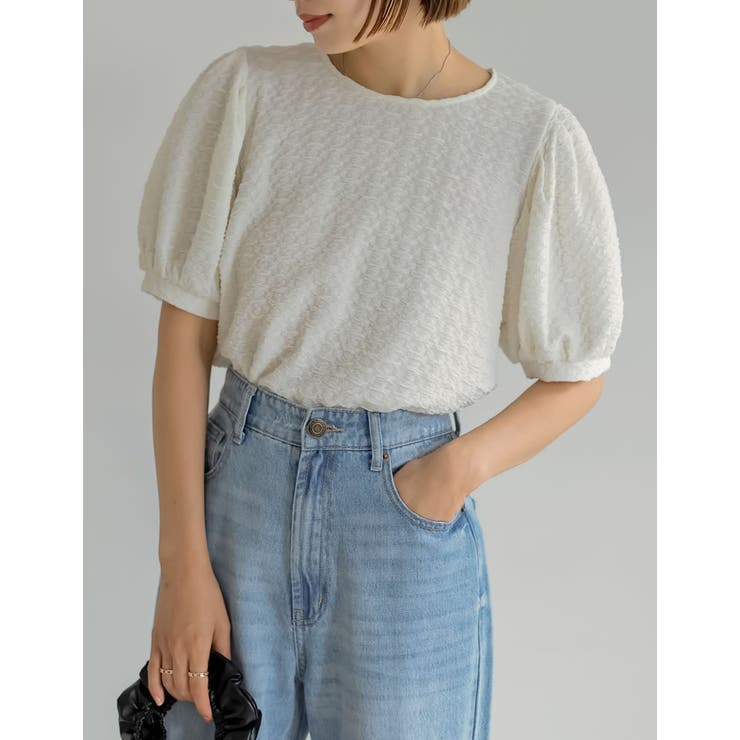 カットジャガードバックリボンフレアトップス | Re:EDIT | 詳細画像24 