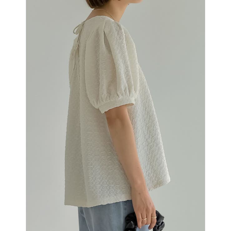 カットジャガードバックリボンフレアトップス | Re:EDIT | 詳細画像28 