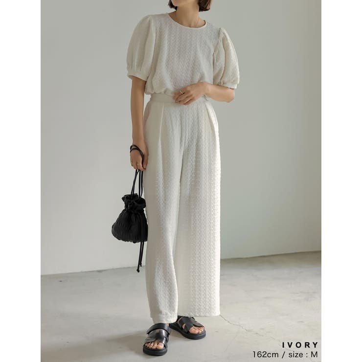 カットジャガードバックリボンフレアトップス | Re:EDIT | 詳細画像29 