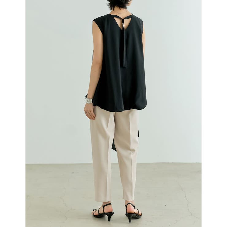 裾バルーンノースリーブフレアトップス[品番：GS000021547]｜Re