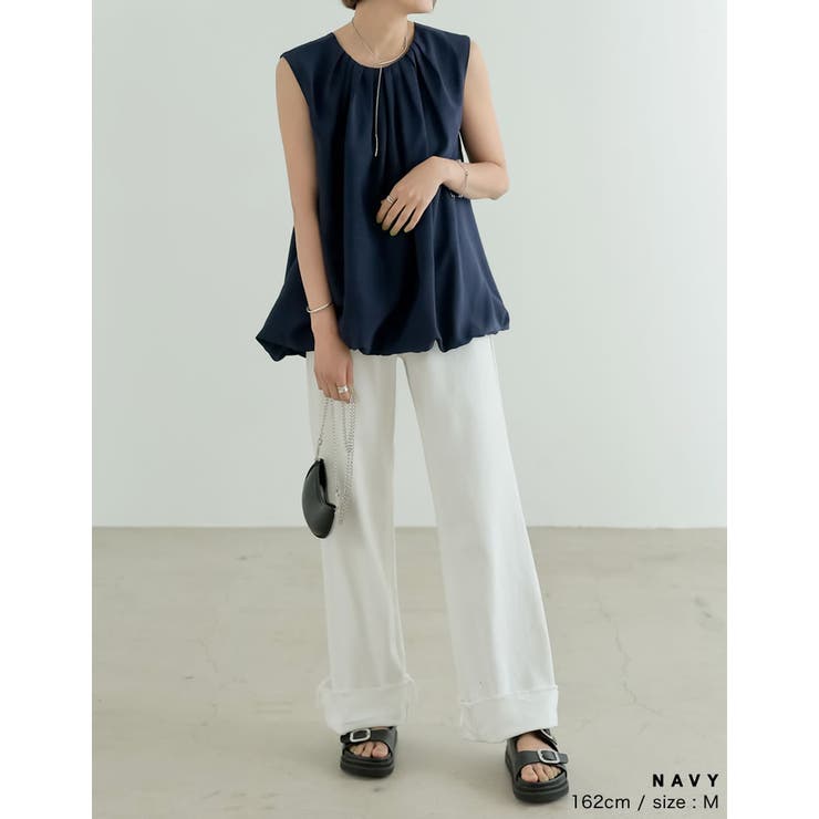 裾バルーンノースリーブフレアトップス[品番：GS000021547]｜Re:EDIT