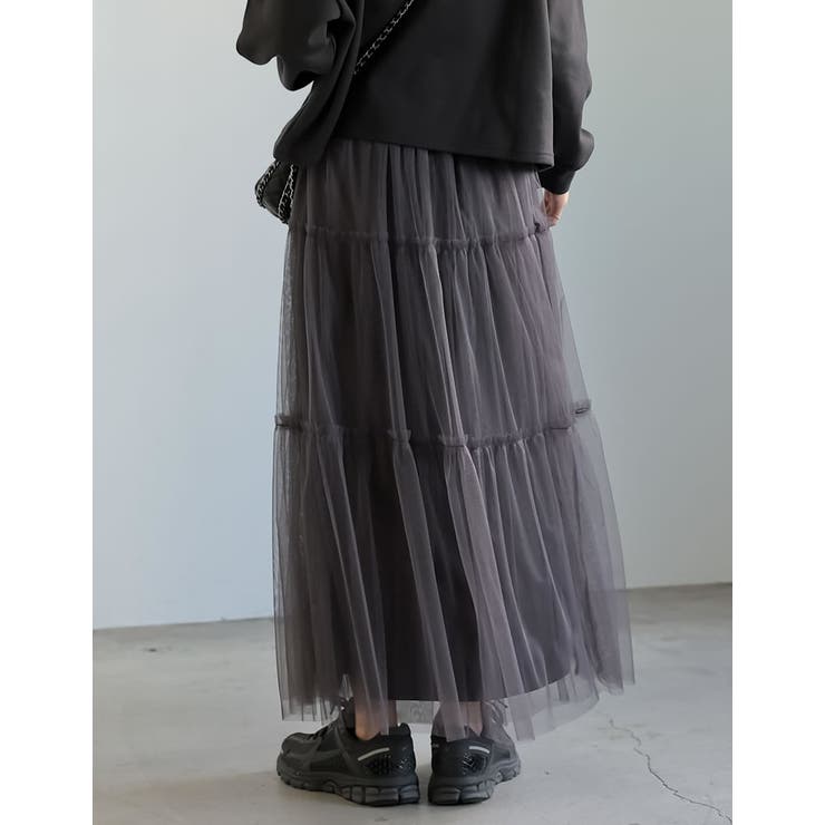 ♦KETTYケティ フリル裾 レイヤード ロングスカート ペチコート