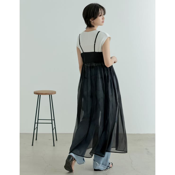 【おすすめ】 低身長サイズ有]2WAYタフタ×オーガンジー切り替えキャミ 犬服・アクセサリー