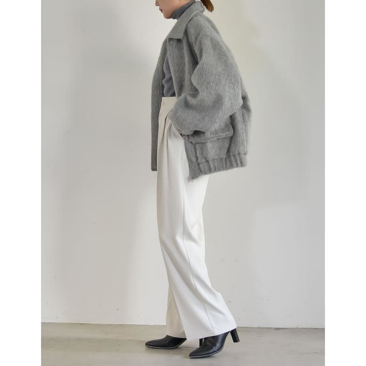 ウール混シャギーオーバーサイズフライトジャケット | Re:EDIT | 詳細画像8 