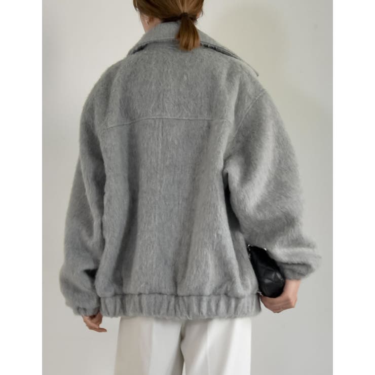 ウール混シャギーオーバーサイズフライトジャケット | Re:EDIT | 詳細画像9 