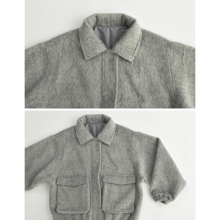 ウール混シャギーオーバーサイズフライトジャケット | Re:EDIT | 詳細画像24 