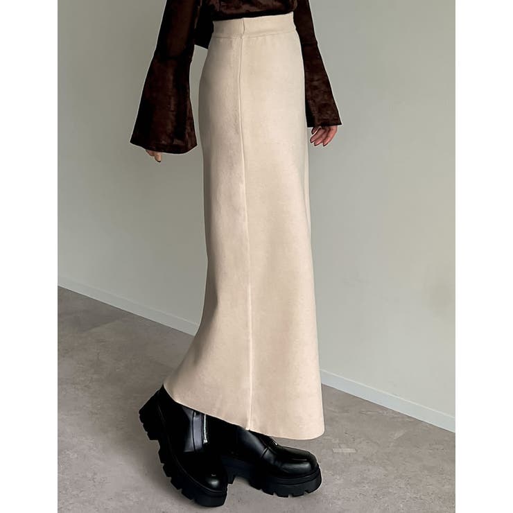 [低身長サイズ有][洗濯機で洗える]ミラノリブナローニットスカート | Re:EDIT | 詳細画像20 