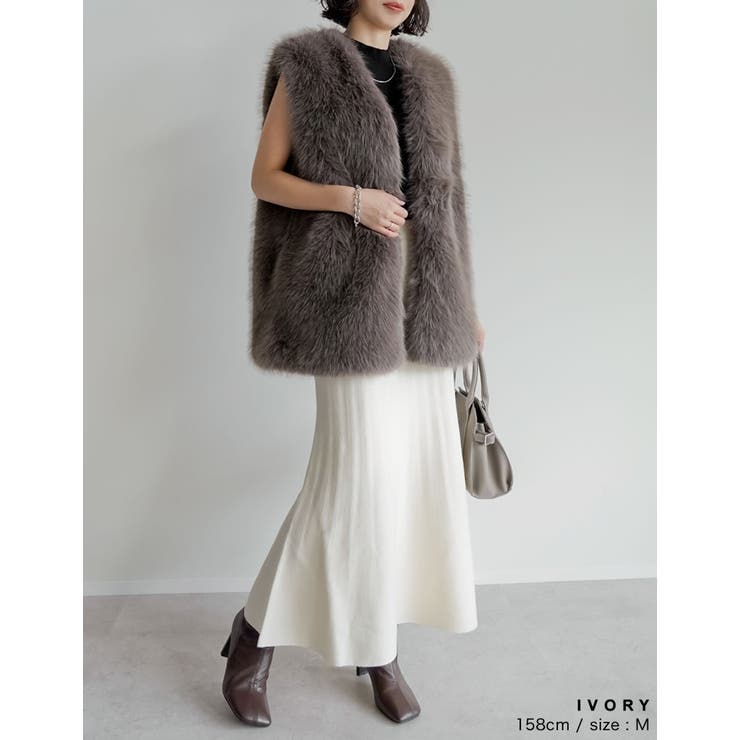 [低身長サイズ有]マーメイドミラノリブニットスカート | Re:EDIT | 詳細画像12 