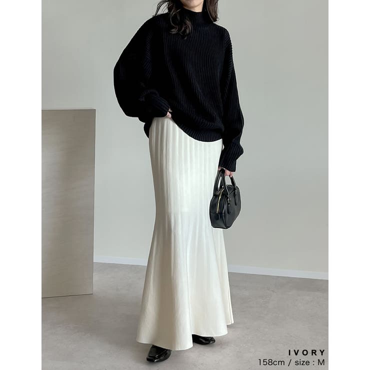 [低身長サイズ有]マーメイドミラノリブニットスカート | Re:EDIT | 詳細画像27 