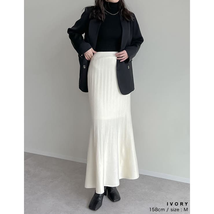 [低身長サイズ有]マーメイドミラノリブニットスカート | Re:EDIT | 詳細画像29 