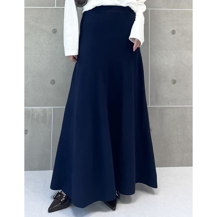 ミラノリブフレアニットスカート[品番：GS000021645]｜Re:EDIT