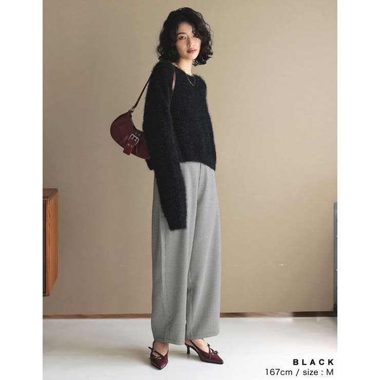 [神山まりあさん着用][1枚で主役級]プードルシャギーニットトップス | Re:EDIT | 詳細画像15 