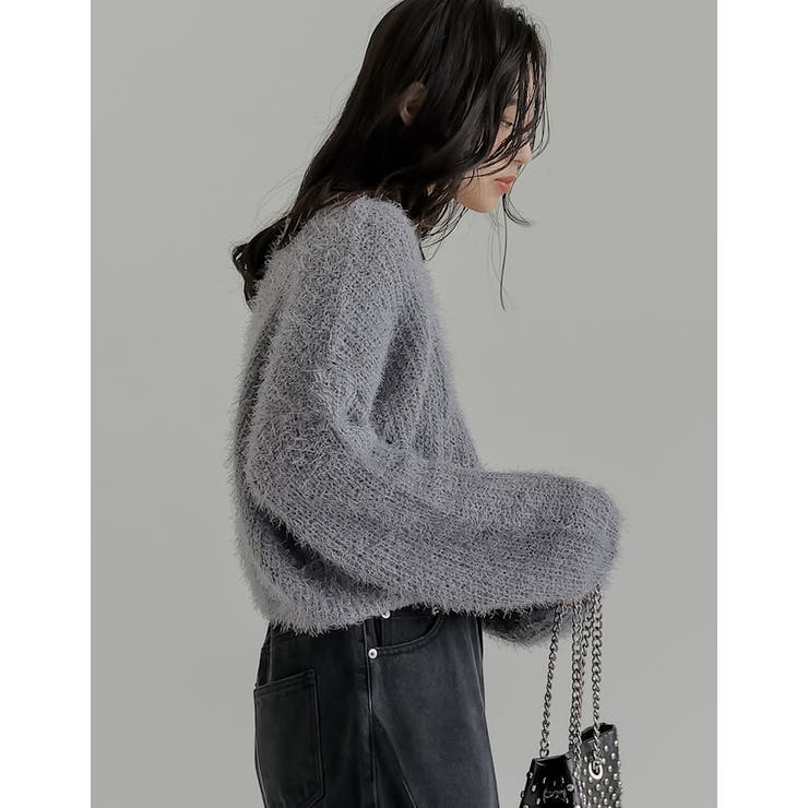 [神山まりあさん着用][1枚で主役級]プードルシャギーニットトップス | Re:EDIT | 詳細画像29 