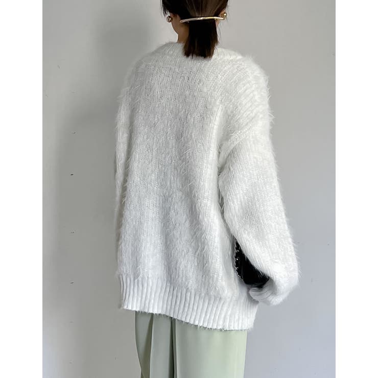 オーバーサイズフェザーニットカーディガン | Re:EDIT | 詳細画像13 