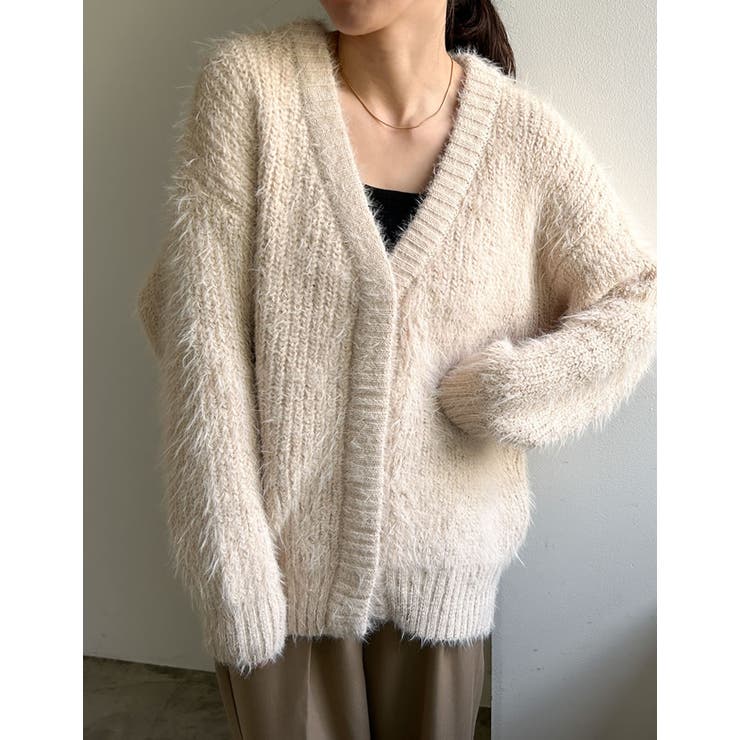 オーバーサイズフェザーニットカーディガン | Re:EDIT | 詳細画像2 