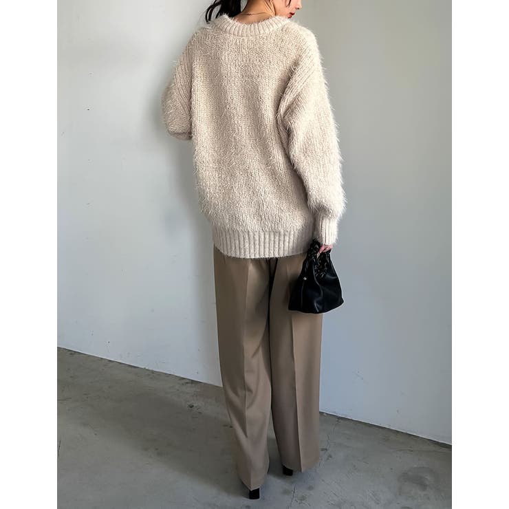 オーバーサイズフェザーニットカーディガン | Re:EDIT | 詳細画像8 