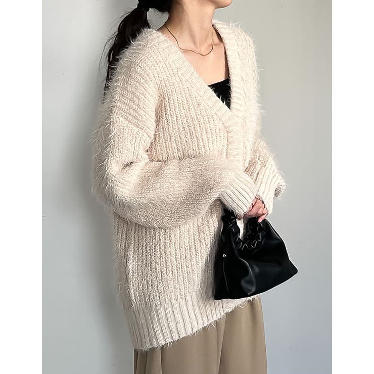 オーバーサイズフェザーニットカーディガン | Re:EDIT | 詳細画像9 