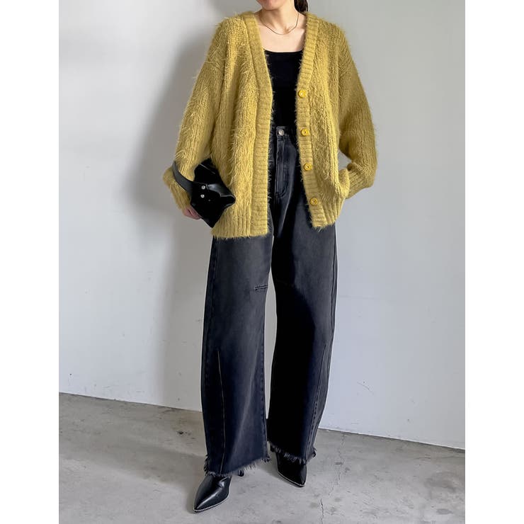 オーバーサイズフェザーニットカーディガン | Re:EDIT | 詳細画像23 