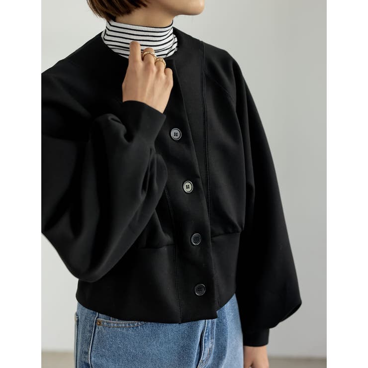 [イージーケア]ライトダンボールラグランVネックショートカーディガン | Re:EDIT | 詳細画像12 