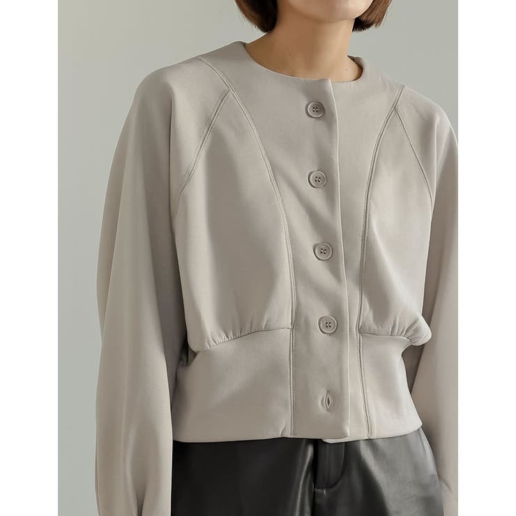 [イージーケア]ライトダンボールラグランVネックショートカーディガン | Re:EDIT | 詳細画像17 