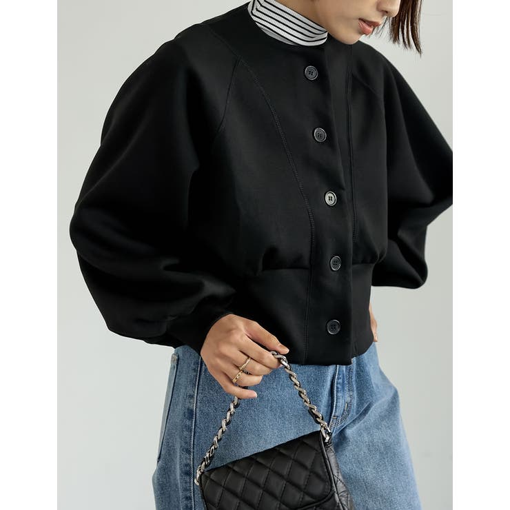 [イージーケア]ライトダンボールラグランVネックショートカーディガン | Re:EDIT | 詳細画像9 