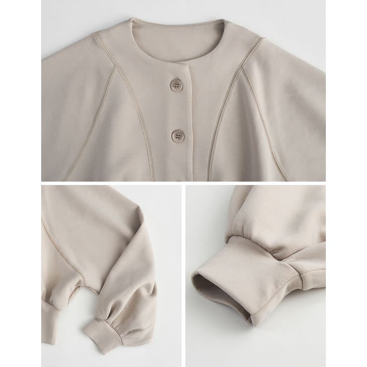 [イージーケア]ライトダンボールラグランVネックショートカーディガン | Re:EDIT | 詳細画像22 