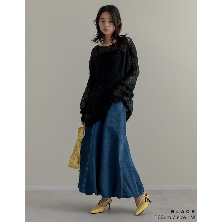 [2025SS COLLECTION]起毛シアーメッシュニットトップス | Re:EDIT | 詳細画像12 