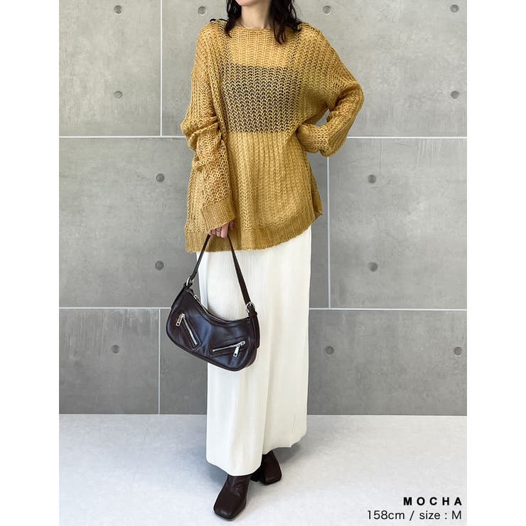 [2025SS COLLECTION]起毛シアーメッシュニットトップス | Re:EDIT | 詳細画像32 