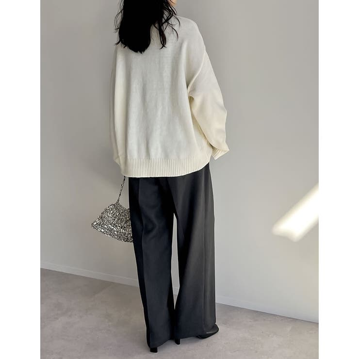 ハイネックアルパカタッチ起毛ニットプルオーバー[品番：GS000021730