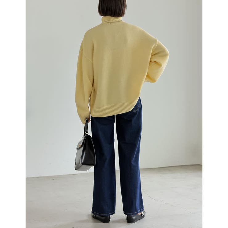 ハイネックアルパカタッチ起毛ニットプルオーバー[品番：GS000021730