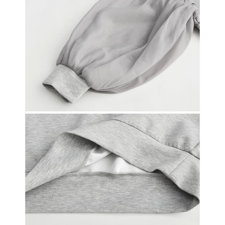 オーガンジーボリューム袖ダンボールオーバーサイズプルオーバー | Re:EDIT | 詳細画像26 