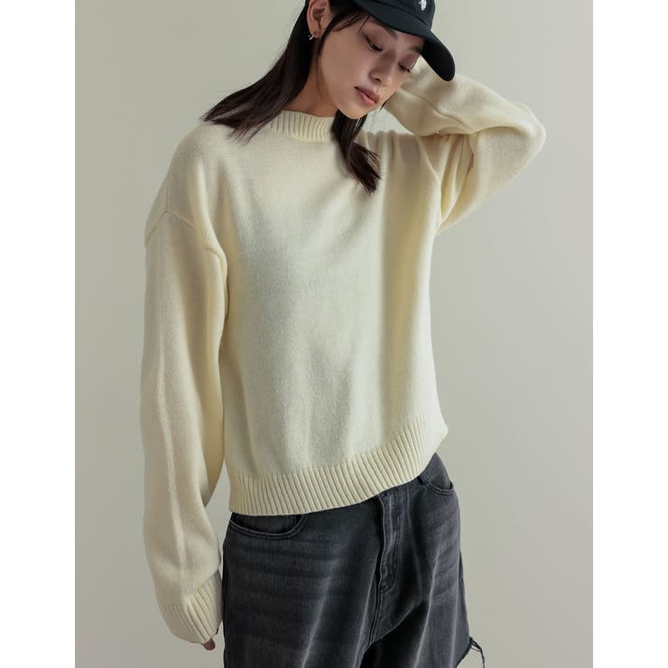 アルパカタッチクロップド丈ニットプルオーバー[品番：GS000021756]｜Re:EDIT（リエディ）のレディースファッション通販｜SHOPLIST（ショップリスト）