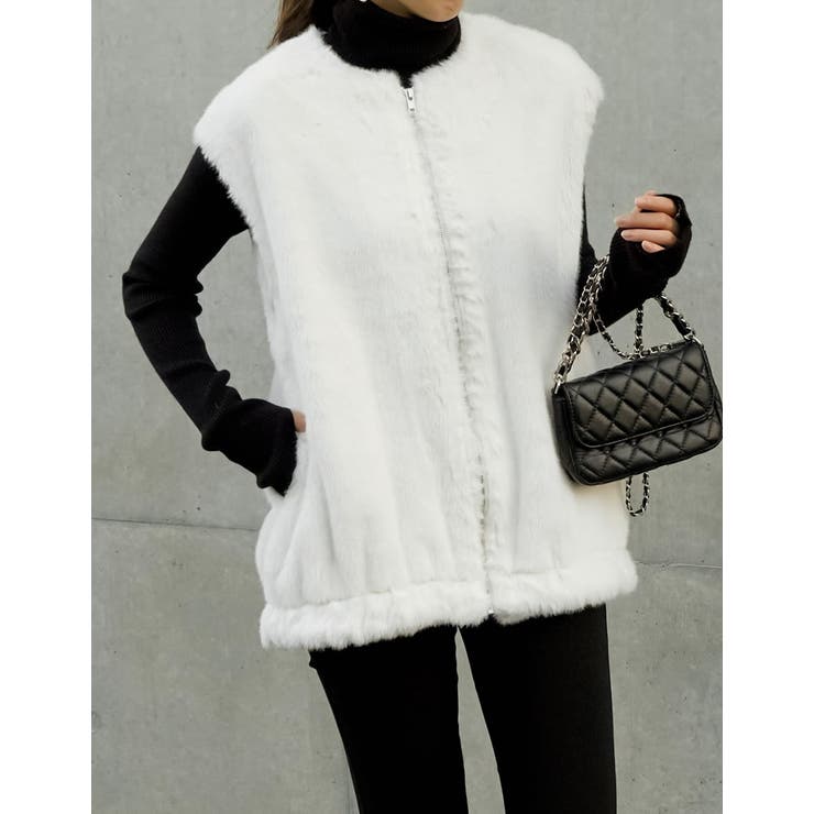 丈が選べるフェイクファーベスト | Re:EDIT | 詳細画像22 