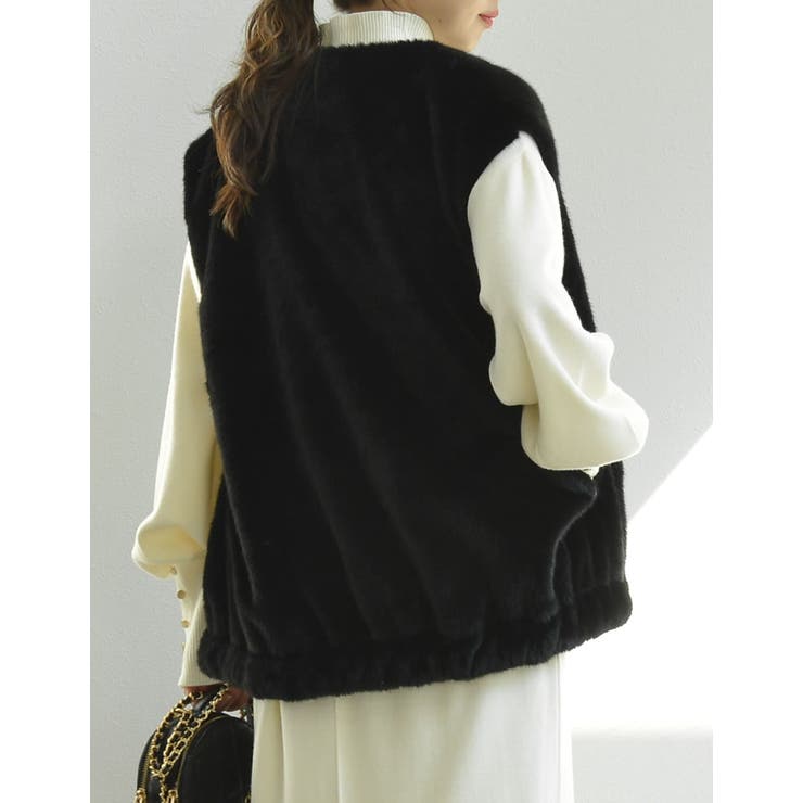 丈が選べるフェイクファーベスト | Re:EDIT | 詳細画像29 