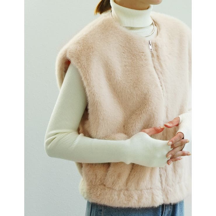 丈が選べるフェイクファーベスト | Re:EDIT | 詳細画像31 