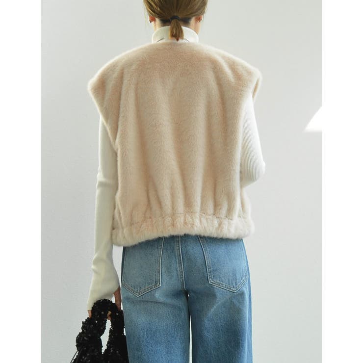 丈が選べるフェイクファーベスト | Re:EDIT | 詳細画像33 