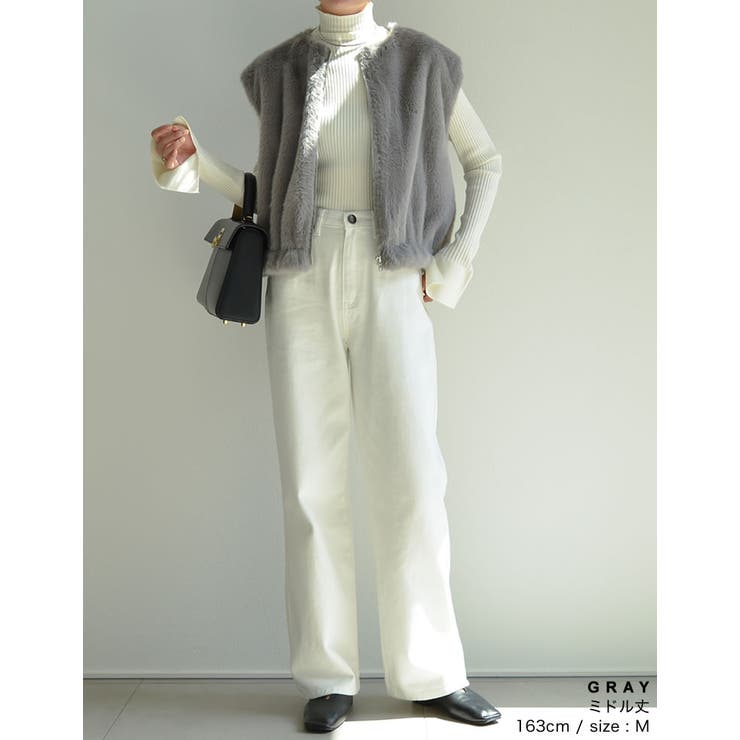 丈が選べるフェイクファーベスト | Re:EDIT | 詳細画像40 