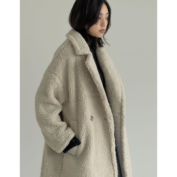 ボアビッグカラーダブルチェスターコート | Re:EDIT | 詳細画像28 