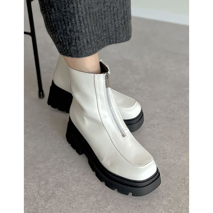 [大きいサイズ有]フロントジップトラックソールブーツ | Re:EDIT | 詳細画像17 