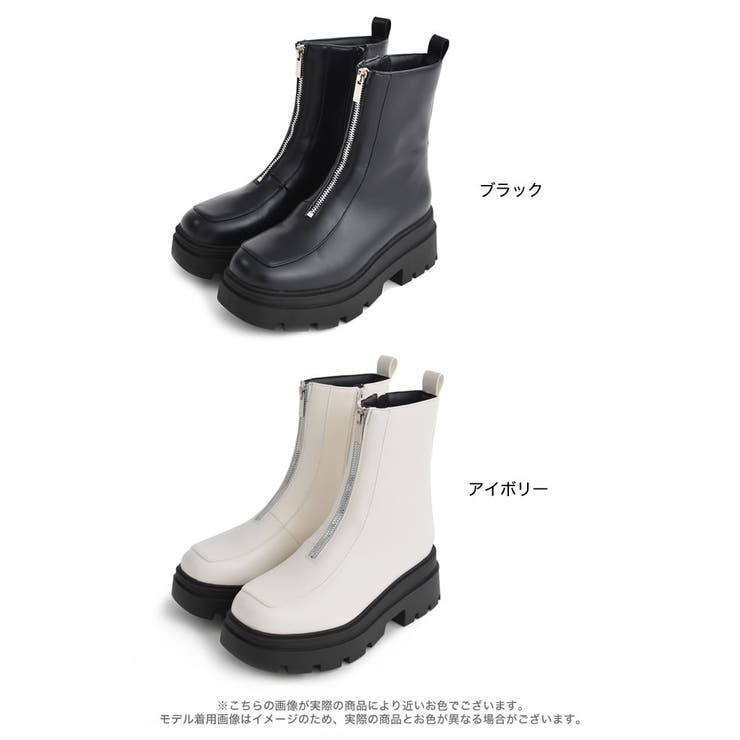 [大きいサイズ有]フロントジップトラックソールブーツ | Re:EDIT | 詳細画像18 