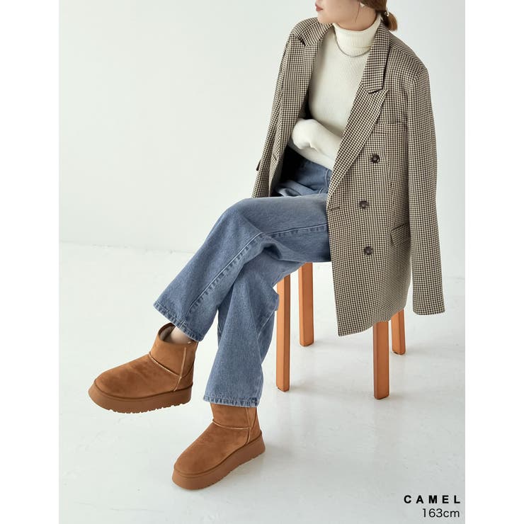 [大きいサイズ有]厚底ショートムートンブーツ | Re:EDIT | 詳細画像8 