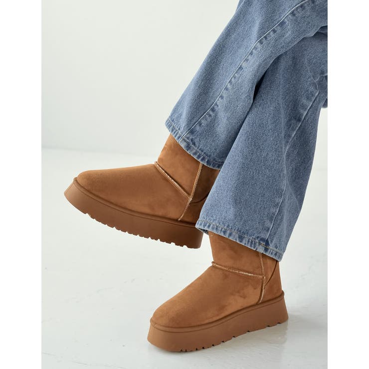 [大きいサイズ有]厚底ショートムートンブーツ | Re:EDIT | 詳細画像9 