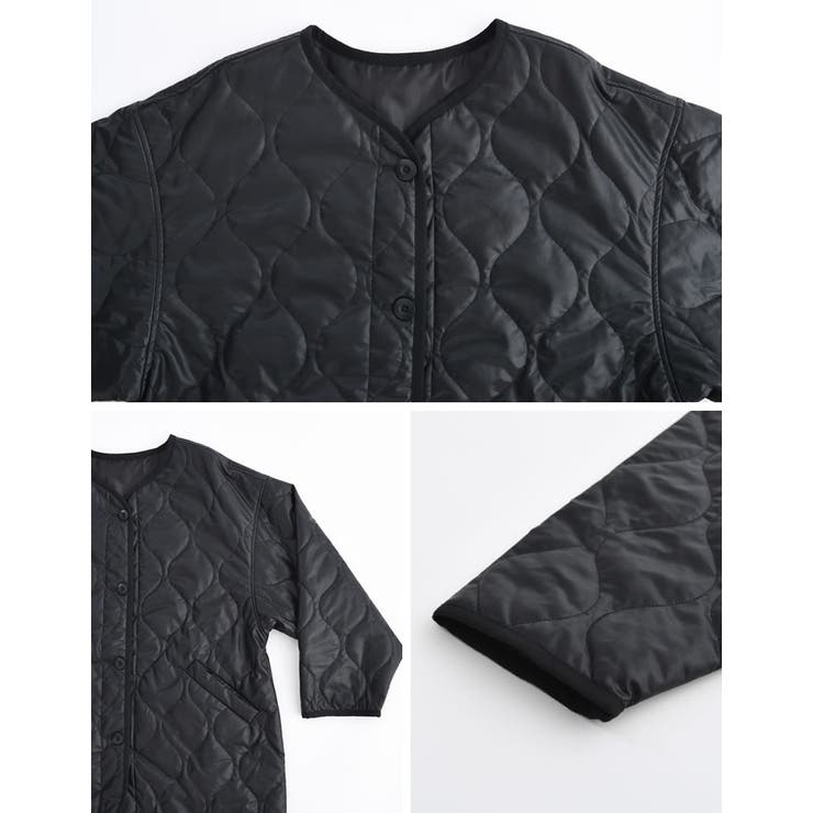 [低身長サイズ有]フェイクレザーキルティングジャケット | Re:EDIT | 詳細画像25 